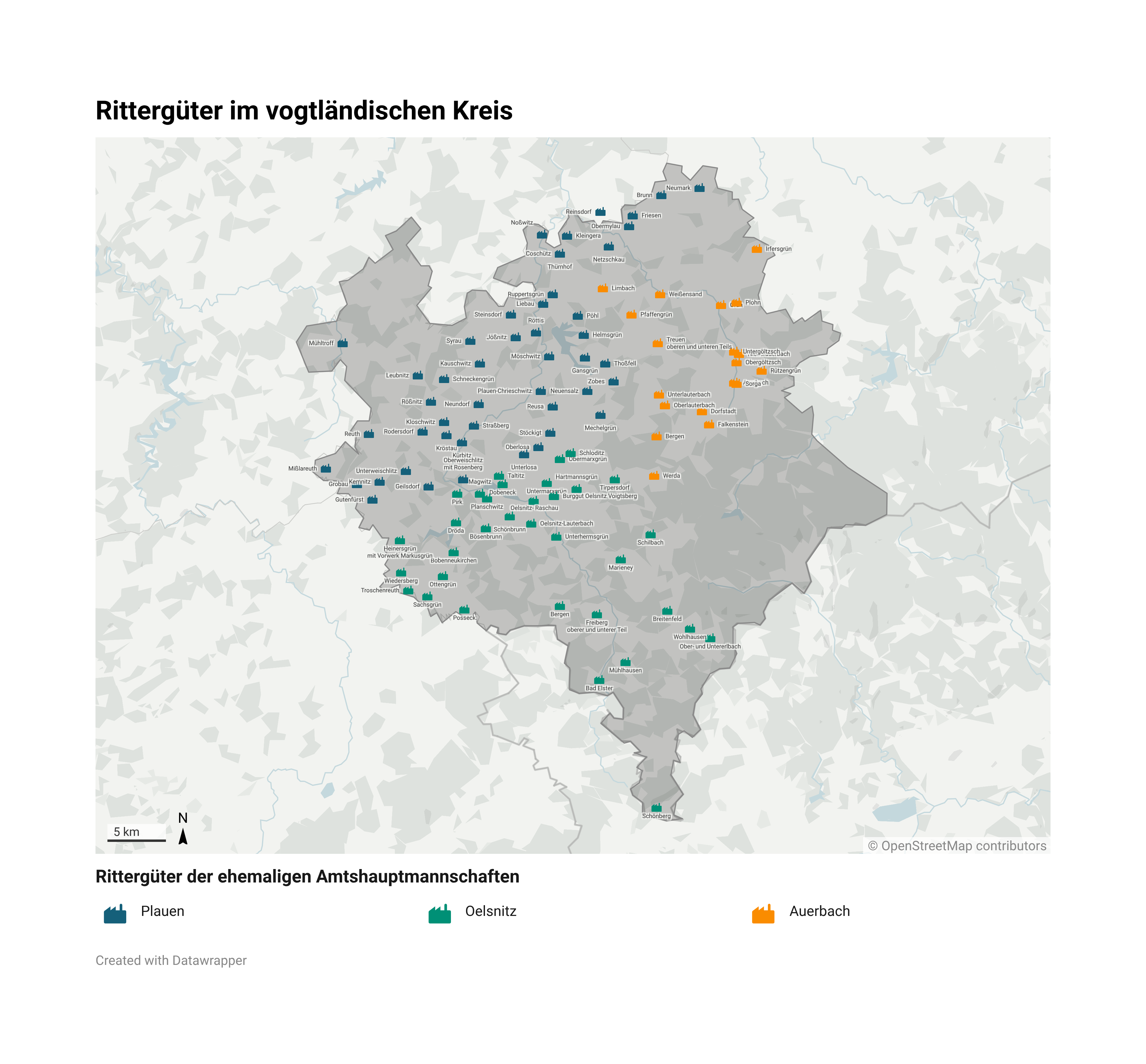Rittergüter im vogtländischen Kreis